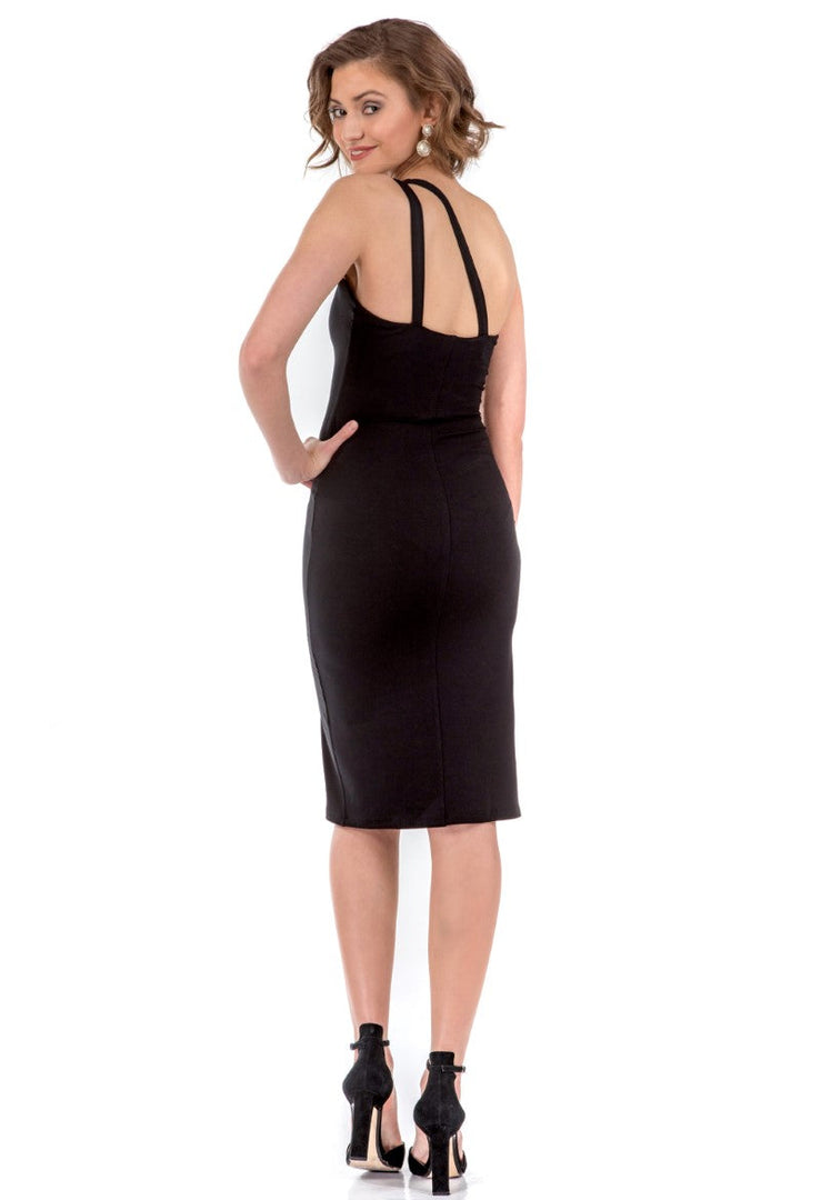 Asymmetric Shoulder Line Tango Dress