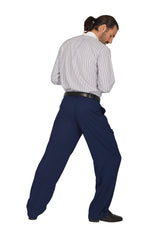 Load image into Gallery viewer, Blue Viscose Tango Pants With Two Pleats
