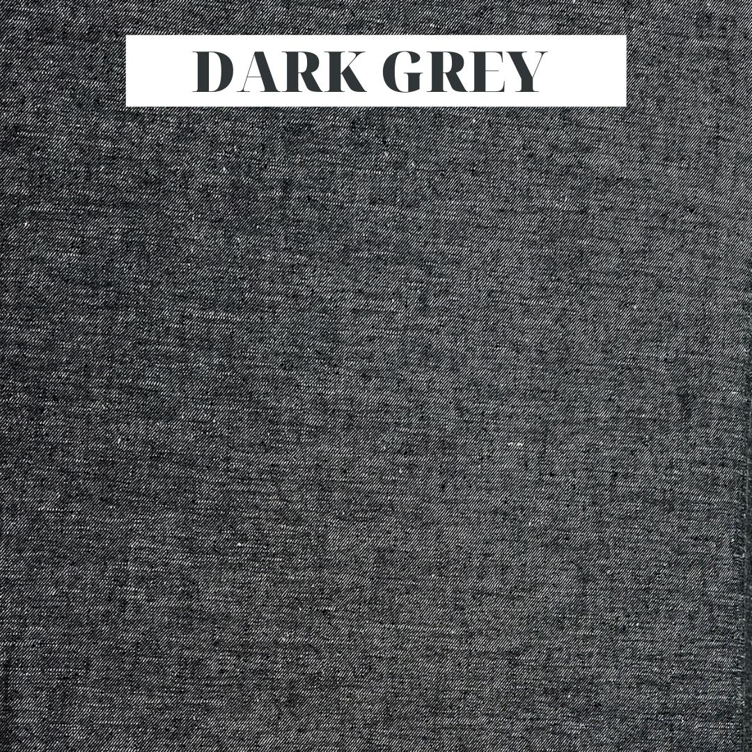 Dark Grey Linen Tango Pants With Four Pleats
