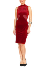 Load image into Gallery viewer, Red Velvet Fishtail Tango Dress