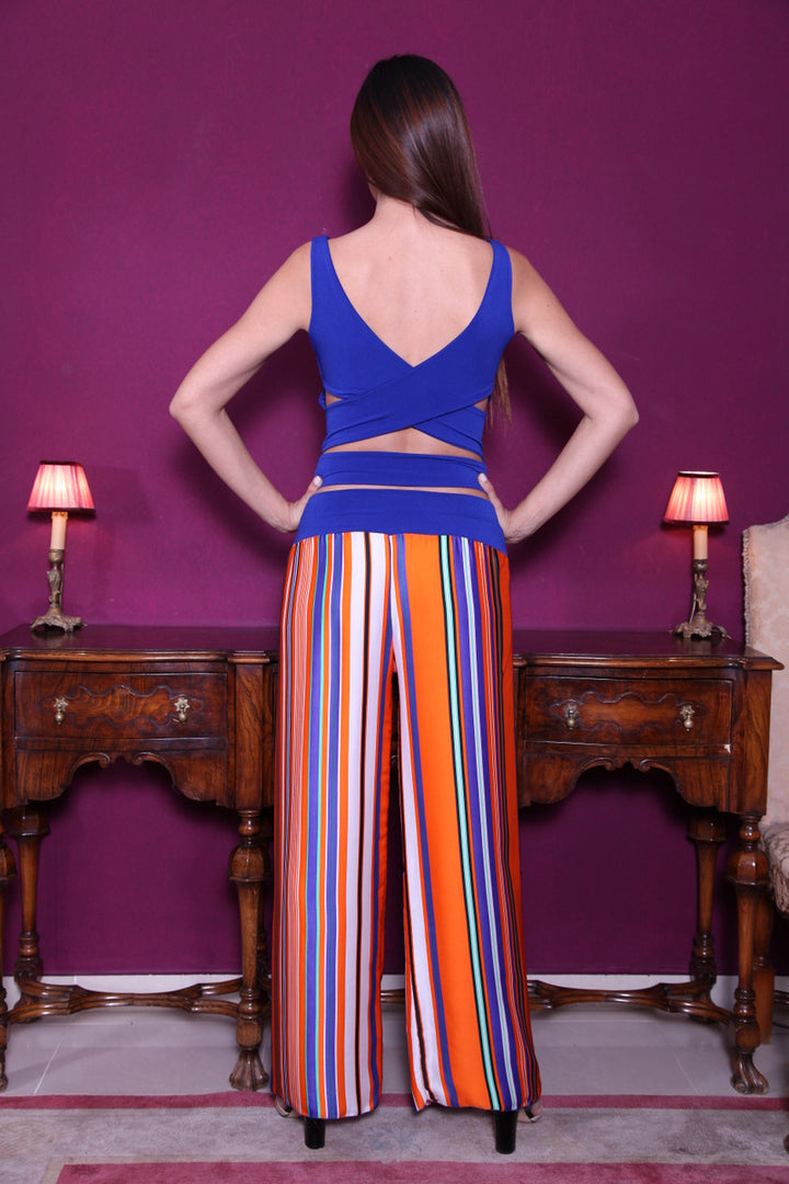 Tango Top with Crisscross Back - Electric Blue