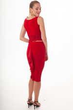 Load image into Gallery viewer, Pencil Skirt With Satin Back Ruffles