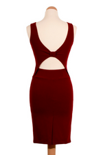 Load image into Gallery viewer, Linda Tango Dress with Bow Style Back - Burgundy