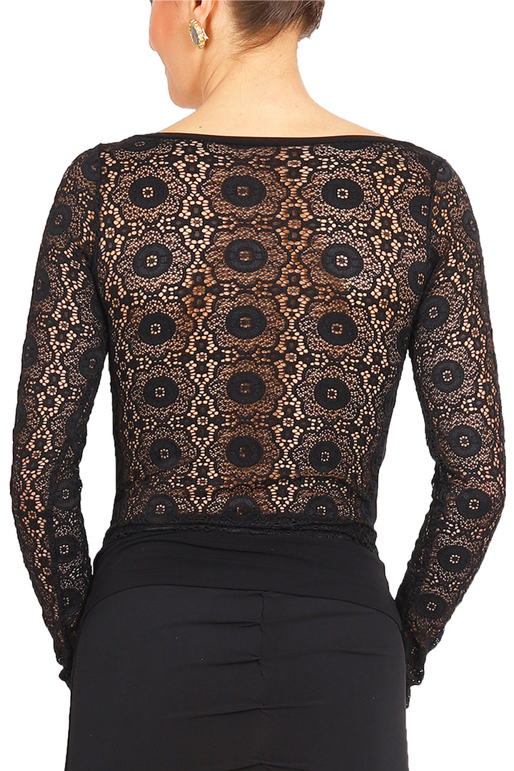 Tango Top With Lace Back And Long Sleeves