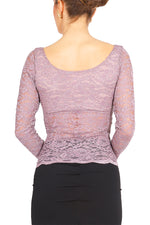 Load image into Gallery viewer, Dusty Lilac Lace Tango Top With Lining