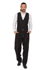Load image into Gallery viewer, Shiny Black Linen Tango Vest