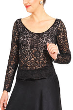 Load image into Gallery viewer, Black Lace Tango Top With Lining