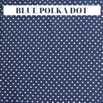 Load image into Gallery viewer, dark blue polka dot print