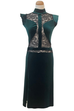 Load image into Gallery viewer, Petra Velvet And Lace Tango Dress