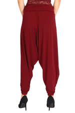 Load image into Gallery viewer, Modern harem style tango pants with wrap front - Burgundy