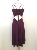 Load image into Gallery viewer, Tango Dress With Back Draping - Eggplant
