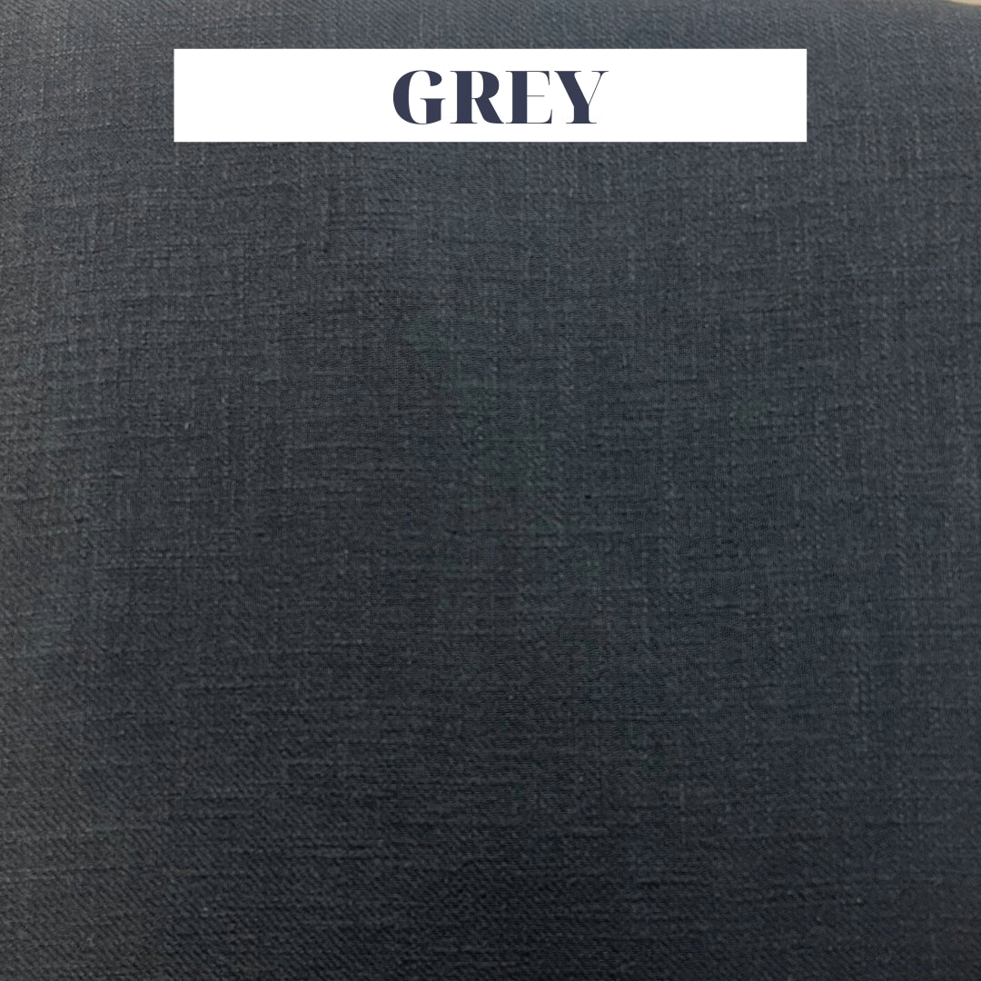 Grey Linen Tango Pants With Four Front Pleats