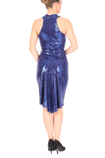 Load image into Gallery viewer, All Ruched Sequined Tango Dress - Electric blue