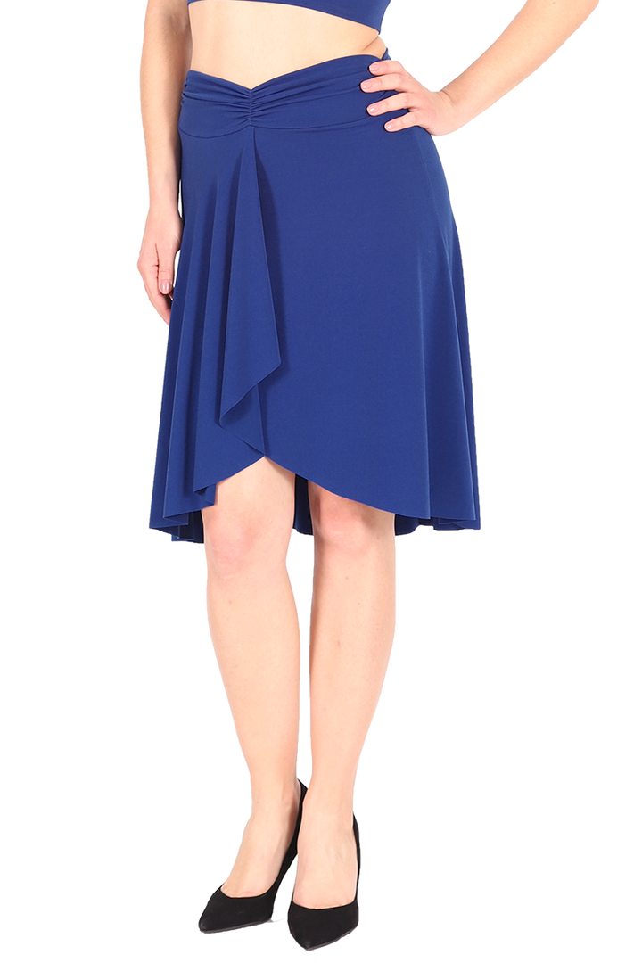 Electric Blue Tango Skirt with Panel