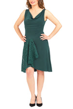 Load image into Gallery viewer, Tango Dress with Draped Neck &amp; Lace Back