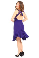 Load image into Gallery viewer, Tango Dress with Ruffles and Open Back - Purple