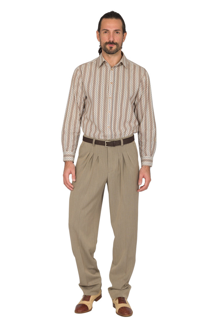 Haggar Men's Iron Free Premium Khaki Classic-Fit Pleated Pant - Macy's
