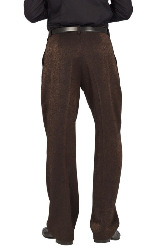 Black Bronze Effect Tango Pants With Two Pleats