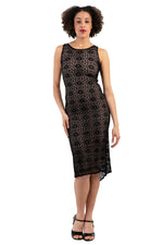 Load image into Gallery viewer, Black Lace Fishtail Keyhole Tango Dress