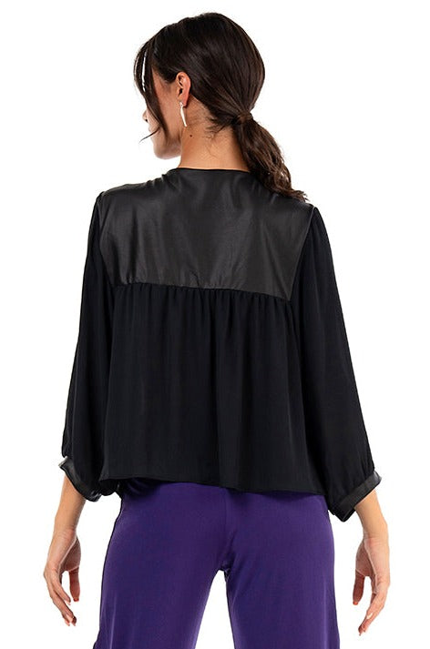 Black Loose Casual Blouse