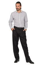 Load image into Gallery viewer, Black Lustrous Men&#39;s Tango Pants With Four Pleats