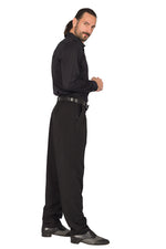 Load image into Gallery viewer, Black Men&#39;s Tango Pants With Three Pleats 