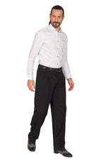 Load image into Gallery viewer, Black Tango Pants With Two Pleats

