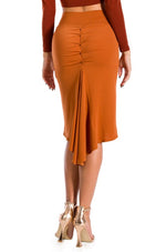 Load image into Gallery viewer, Bronze Orange Fishtail Skirt
