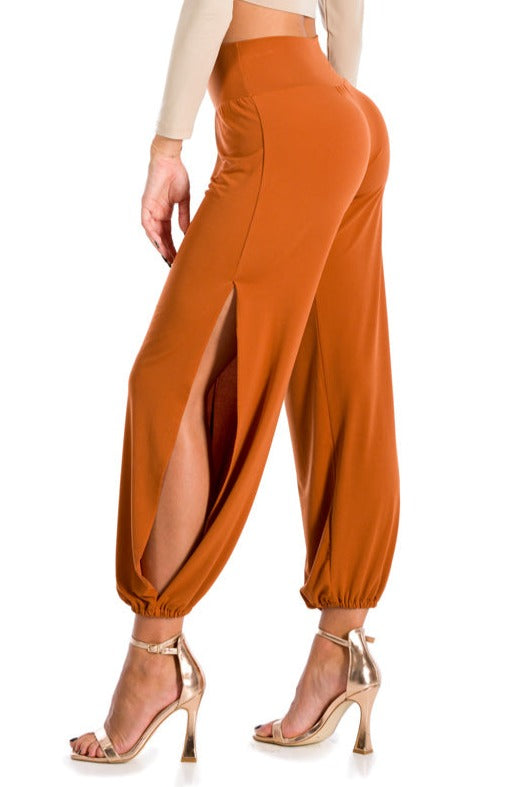 Bronze Orange Gathered Tango Pants