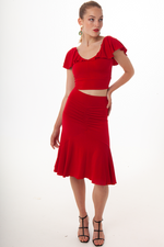 Load image into Gallery viewer, Tango Gathered Skirt With Fishtail