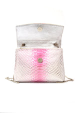 Load image into Gallery viewer, conDiva White and Pink Leather Shoulder Bag