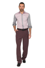 Load image into Gallery viewer, Eggplant Men&#39;s Tango Pants With Two Pleats