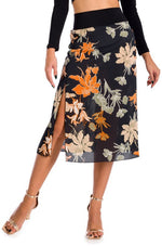 Load image into Gallery viewer, Floral Midi Skirt With Back Movement
