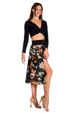 Load image into Gallery viewer, Floral Midi Skirt With Back Movement
