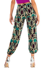 Load image into Gallery viewer, Geometric Printed Gathered Tango Pants
