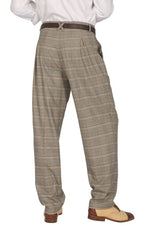 Load image into Gallery viewer, Grey Plaid Tango Pants With Front And Back Pleat