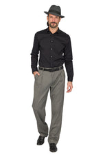 Load image into Gallery viewer, Grey Striped Tango Pants With Two Pleats 