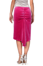 Load image into Gallery viewer, Hot Pink Velvet Fishtail Skirt