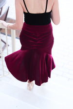 Load image into Gallery viewer, Velvet Tango Skirt with Ruffles
