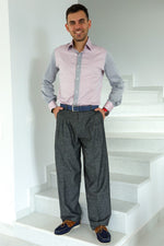 Load image into Gallery viewer, Dark Grey 100% Linen Tango Pants