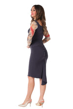 Load image into Gallery viewer, Gray Fishtail Tango Skirt