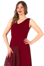 Load image into Gallery viewer, Burgundy Tango Top with Lace Back