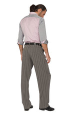 Load image into Gallery viewer, Light Grey Striped Tango Pants With Four Pleats