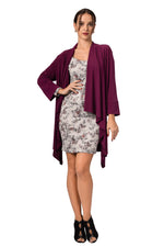 Load image into Gallery viewer, Long Sleeve Grey Floral Printed Bodycon Mini V-neck Dress