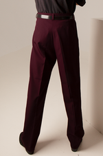 Load image into Gallery viewer, Burgundy Tango Pants With Three Pleats
