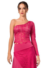 Load image into Gallery viewer, One-shoulder Guipure Lace Milonga Top