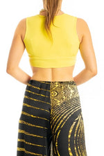 Load image into Gallery viewer, Yellow Sexy Dance Crop Top