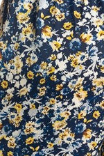 Load image into Gallery viewer, Dark blue floral satin