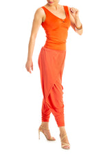 Load image into Gallery viewer, Modern harem style tango pants with wrap front - coral
