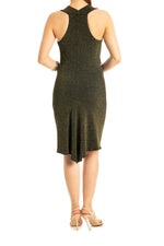 Load image into Gallery viewer, Elegant Lamé Tango Dress With Draped Neck